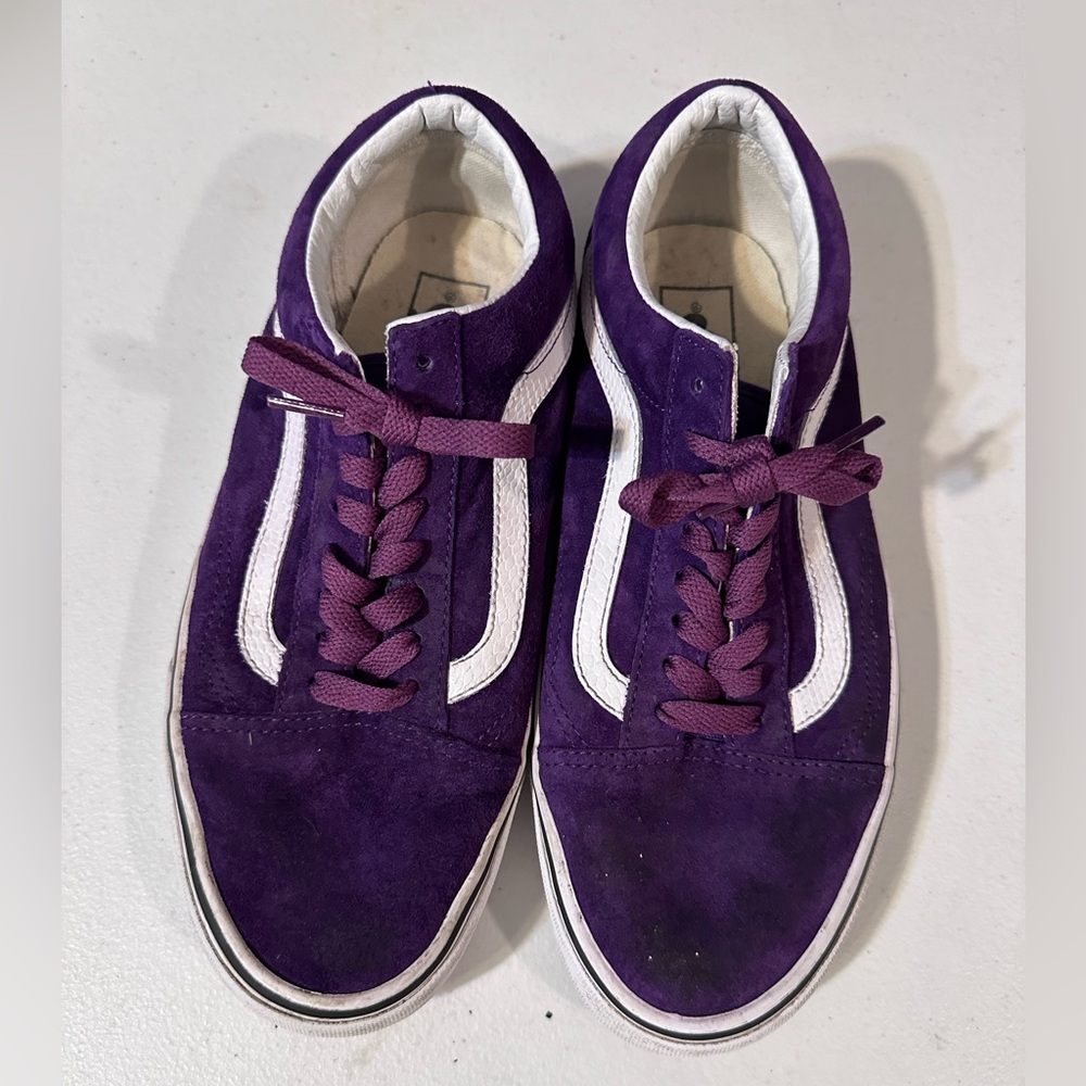 Van's Off the Wall Suede Low Top Skate Shoes Sneakers Purple